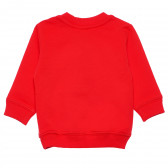 Блуза с дълъг ръкав червена за момче Benetton 168343 4