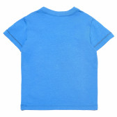 Памучна тениска за бебе синя Benetton 168371 4