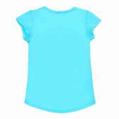 Памучна тениска синя за момиче Benetton 168375 4