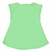 Памучна тениска за бебе зелена Benetton 168411 4
