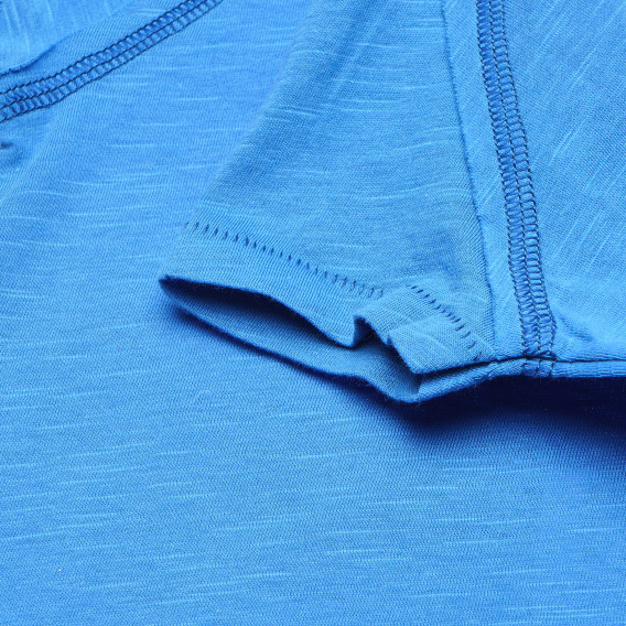 Памучна тениска за бебе синя Benetton 168430 3
