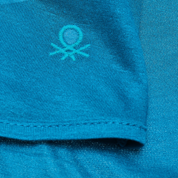 Тениска синя за момиче Benetton 168475 4