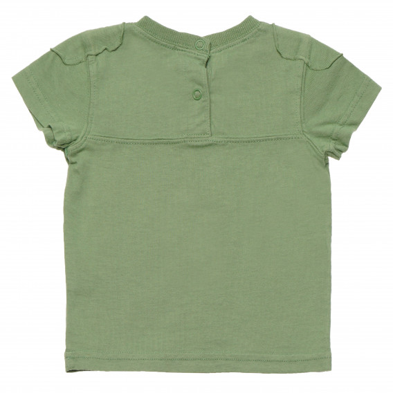 Памучна тениска зелена за момче Benetton 168578 4