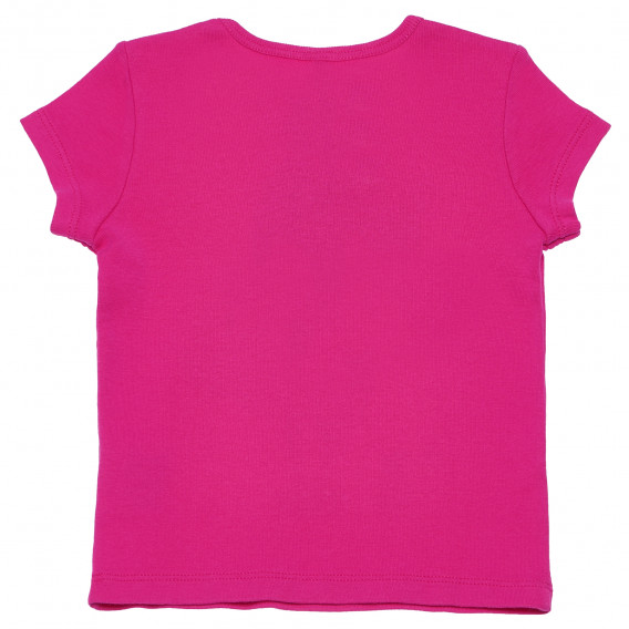 Памучна тениска бебе розова Benetton 168601 3