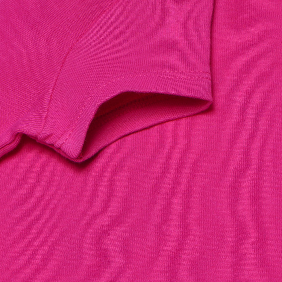Памучна тениска бебе розова Benetton 168602 4