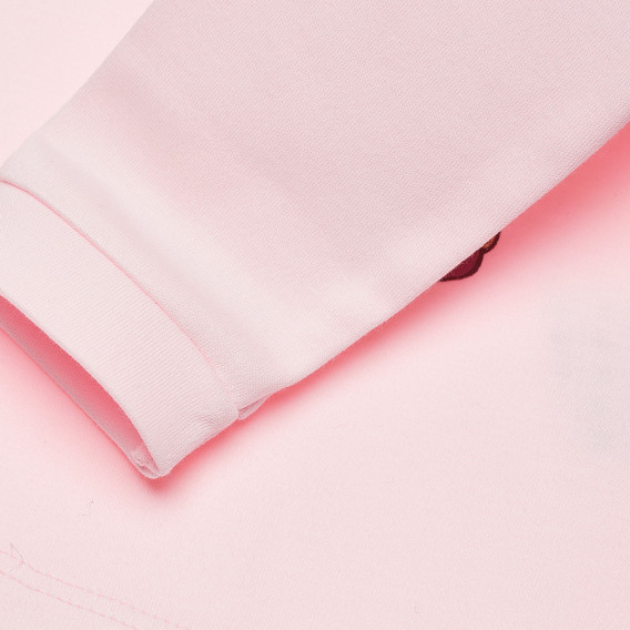 Памучна блуза с дълъг ръкав розова за момиче Benetton 168713 3