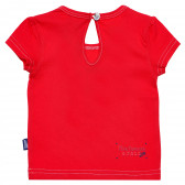 Памучна тениска за бебе за момиче червена Original Marines 168726 4