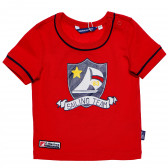 Памучна тениска за бебе за момче червена Original Marines 168735 
