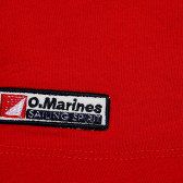 Памучна тениска за бебе за момче червена Original Marines 168737 3