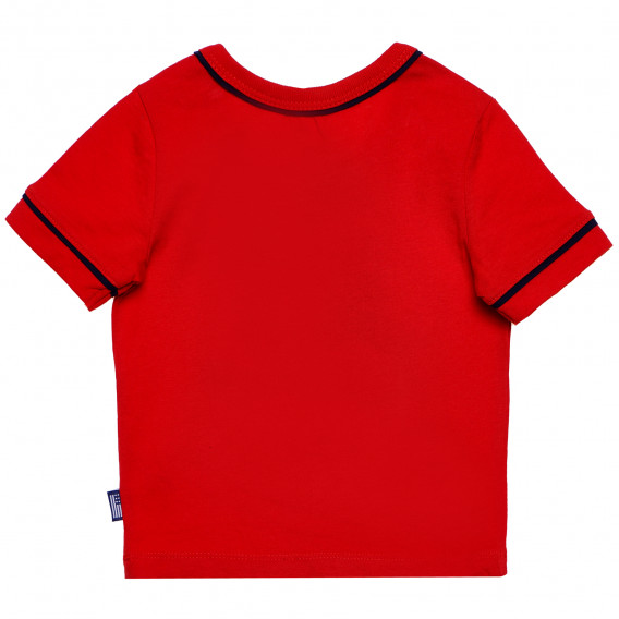 Памучна тениска за бебе за момче червена Original Marines 168738 4