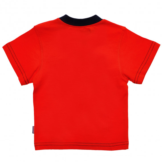 Памучна тениска за бебе за момче червена Original Marines 168754 4