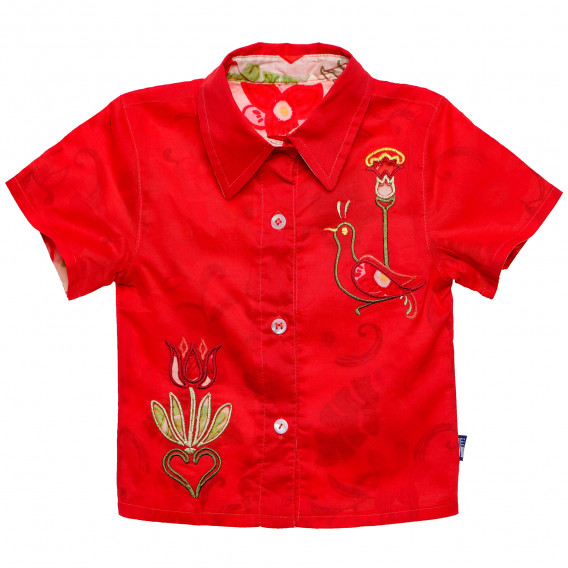 Памучна двулицева риза за бебе за момиче многоцветен Original Marines 168779 