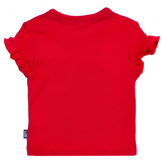 Памучна тениска за бебе за момиче червена Original Marines 168794 4