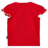 Памучна тениска за бебе за момиче червена Original Marines 168814 2