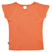 Памучна тениска за момиче оранжева Original Marines 168854 4