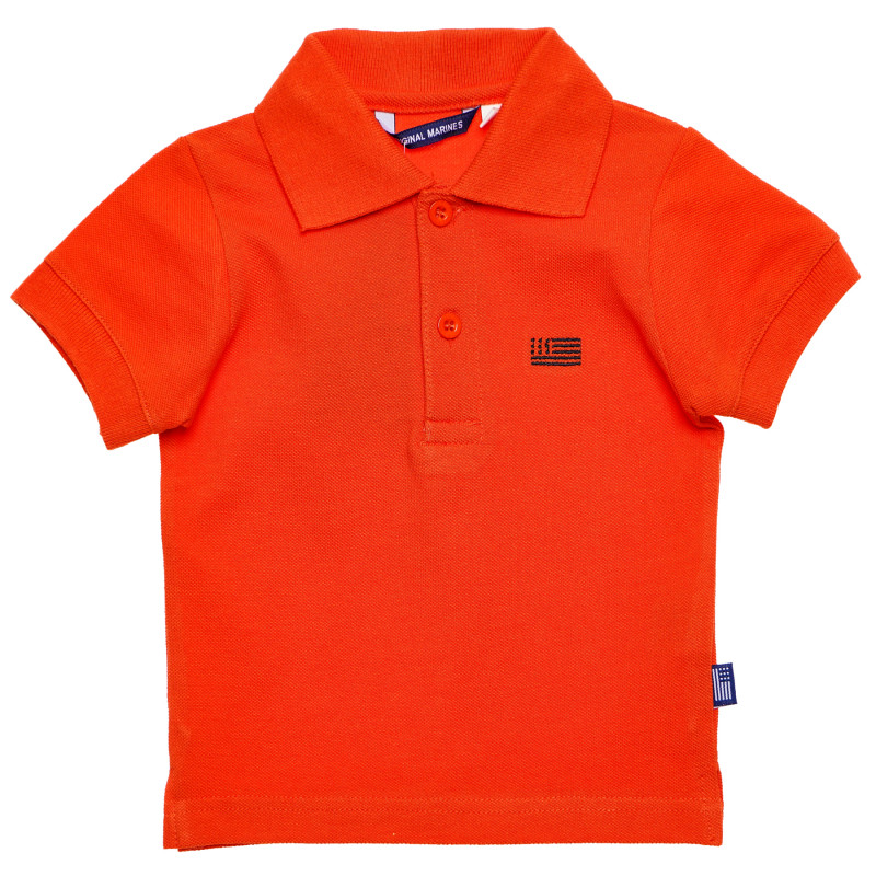 Памучна блуза за бебе за момче оранжева  168855
