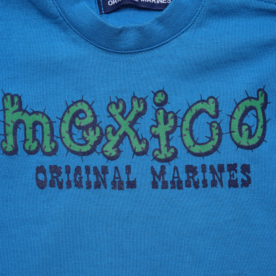 Памучна тениска за бебе за момче синя Original Marines 168995 2