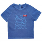 Памучна тениска за бебе за момче синя Original Marines 169060 