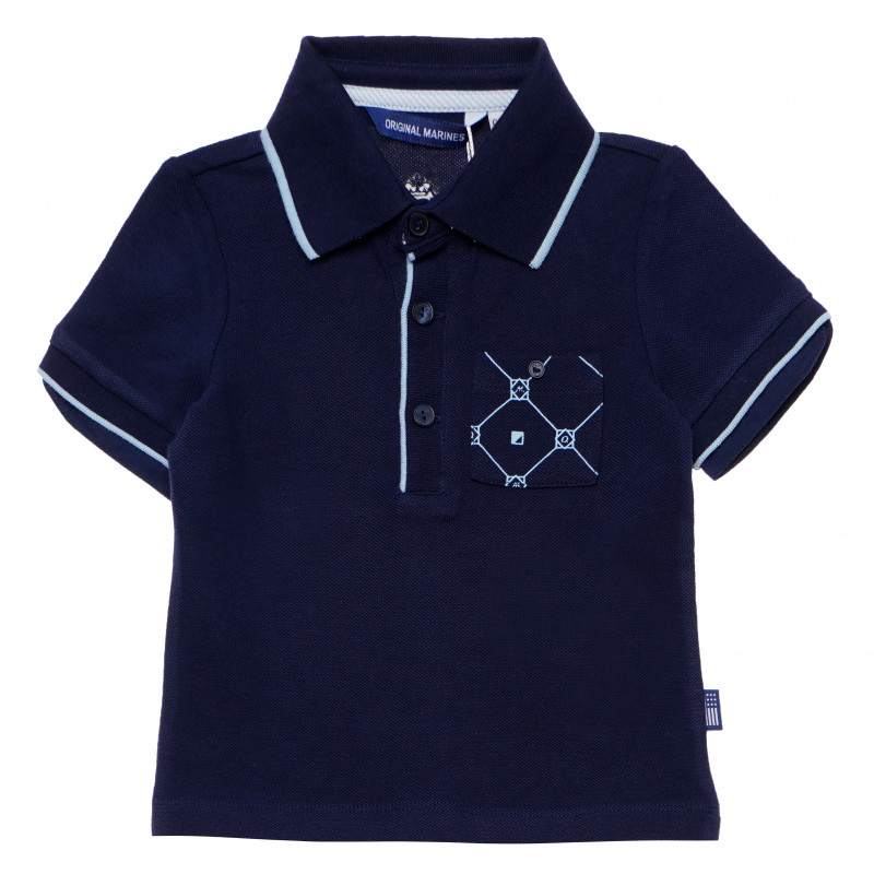 Памучна блуза за бебе за момче синя  169084