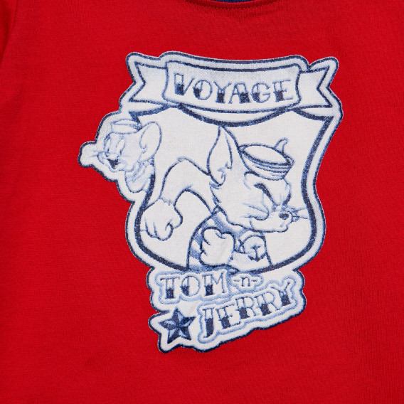 Памучна тениска за бебе за момче червена Original Marines 169157 2