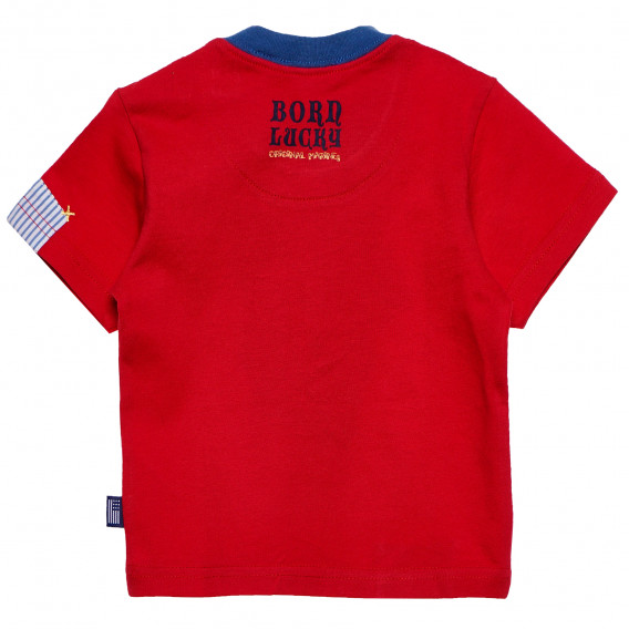 Памучна тениска за бебе за момче червена Original Marines 169159 4