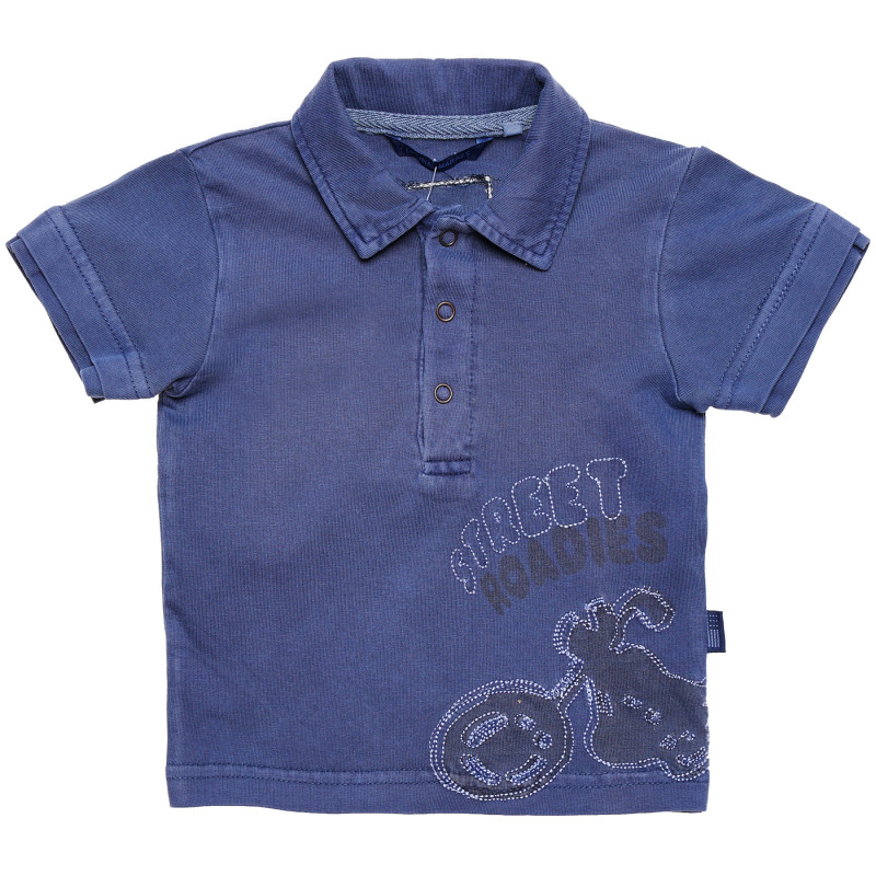 Памучна блуза за бебе за момиче синя  169184