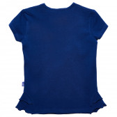 Памучна тениска за момиче синя Original Marines 169215 4