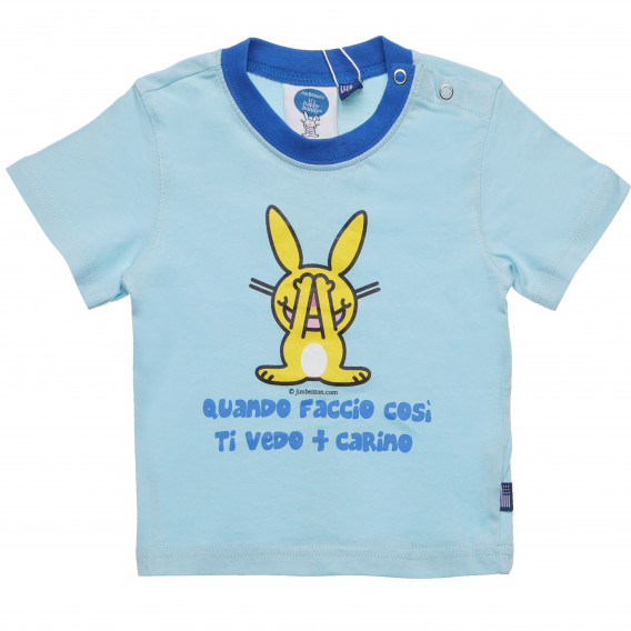 Памучна тениска за бебе за момче синя Original Marines 169240 