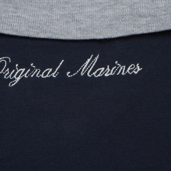 Памучна блуза за момче в синьо и сиво Original Marines 169250 3
