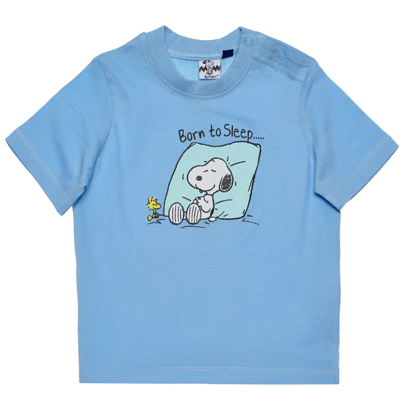 Памучна тениска за бебе за момче синя  169280