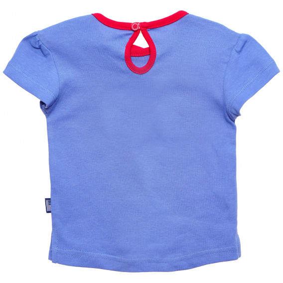 Памучна тениска за бебе за момиче в лилаво и розово Original Marines 169302 4