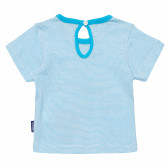 Памучна тениска за бебе за момиче в синьо и бяло Original Marines 169440 2
