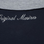 Памучна блуза за момче в синьо и сиво Original Marines 169537 7