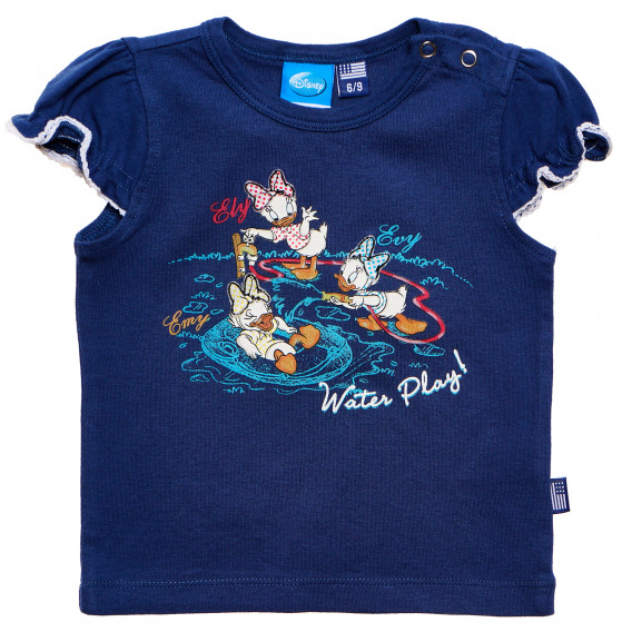 Памучна тениска за бебе за момиче синя Original Marines 169574 5