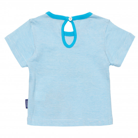 Памучна тениска за бебе за момиче в синьо и бяло Original Marines 169727 6