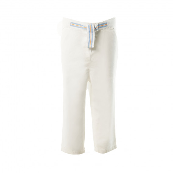Памучен панталон за момиче бял Tape a l'oeil 169793 