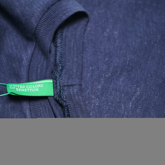 Памучна тениска за момче синя Benetton 169858 4