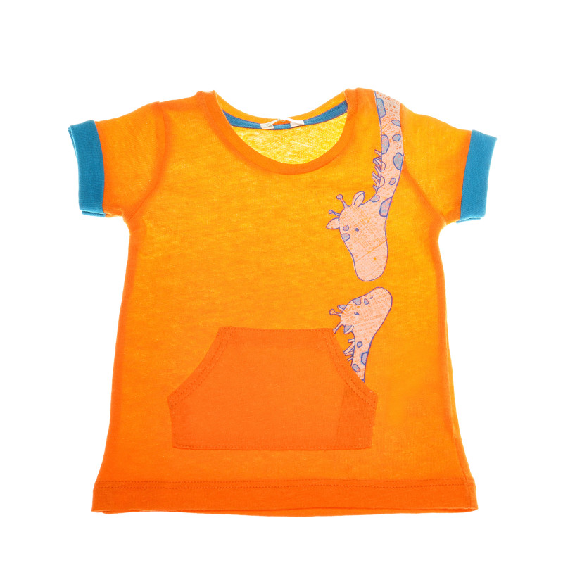 Тениска за бебе за момче оранжева  169873