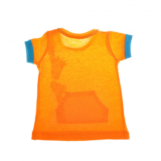 Тениска за бебе за момче оранжева Benetton 169874 2