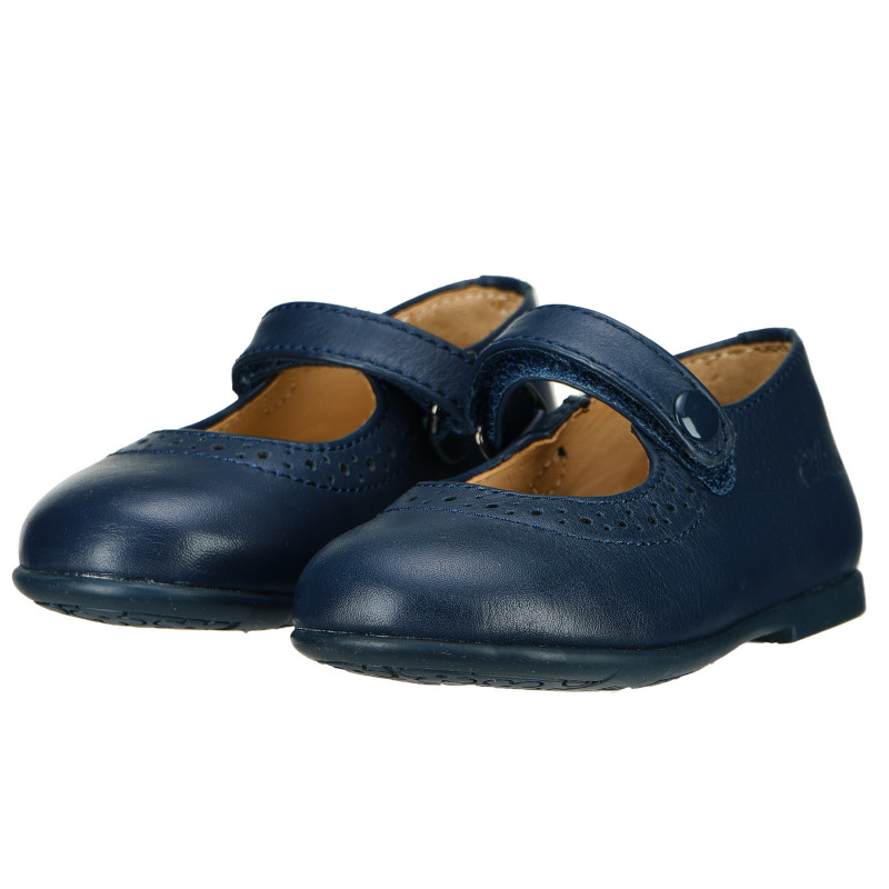 Обувки тип балеринки с велкро лепенка, сини  169945