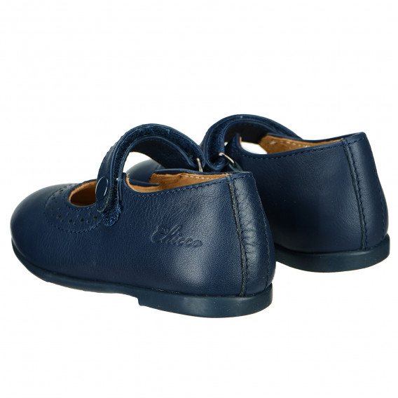 Обувки тип балеринки с велкро лепенка, сини Chicco 169946 2