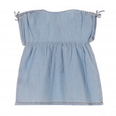 Памучна рокля за бебе за момиче синя Tape a l'oeil 170112 4
