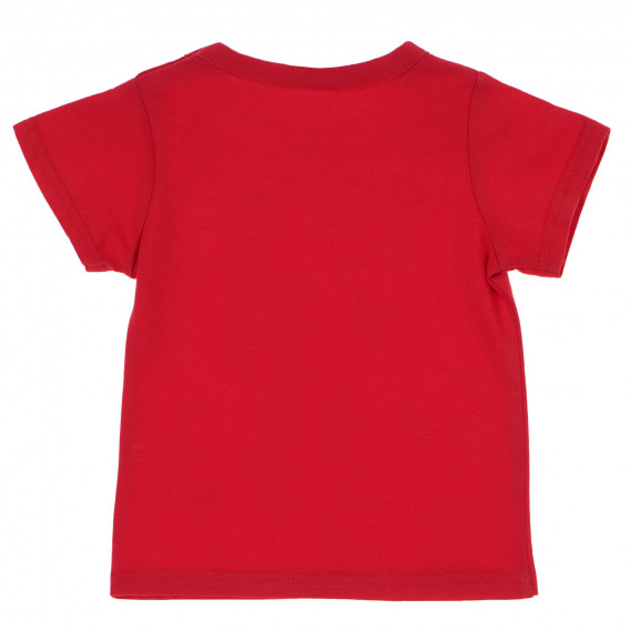 Памучна тениска за бебе за момче червена Tape a l'oeil 170116 3