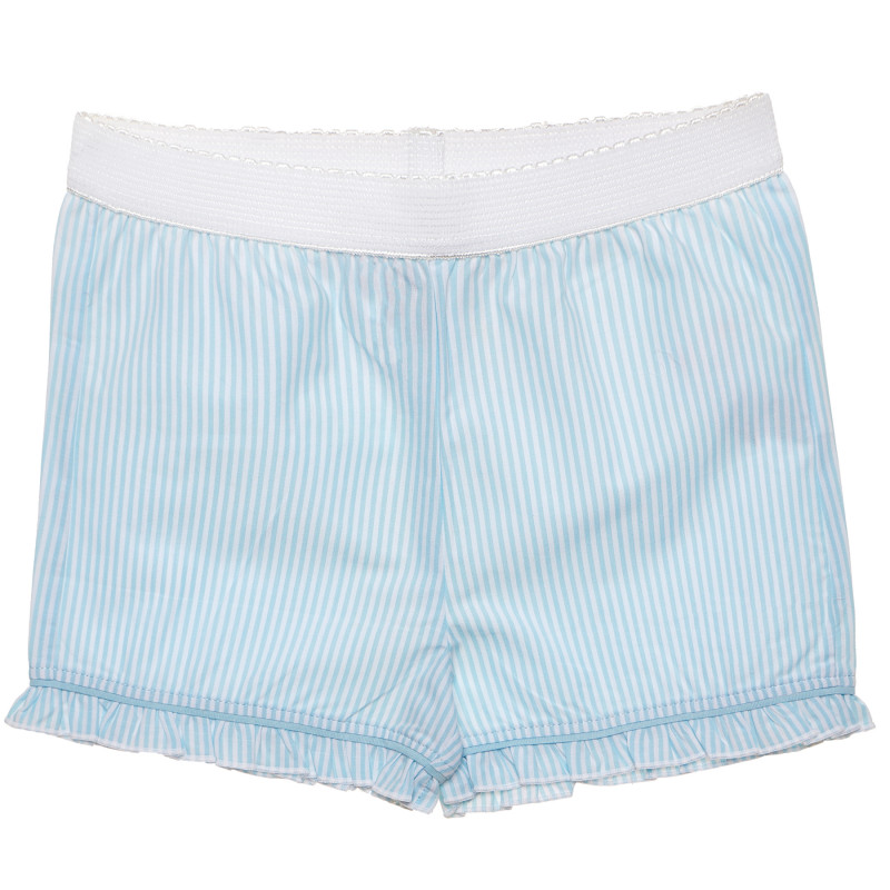 Памучни къси панталони за момиче сини  170130