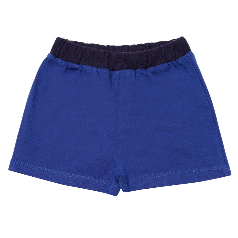 Памучни къси панталони за момиче сини  170150