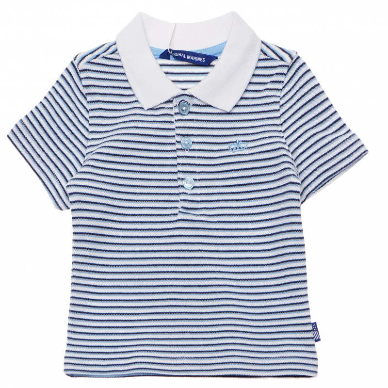 Памучна блуза за бебе за момче синя  170166