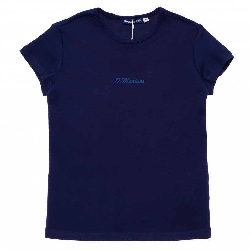 Памучна тениска за момиче синя  170170