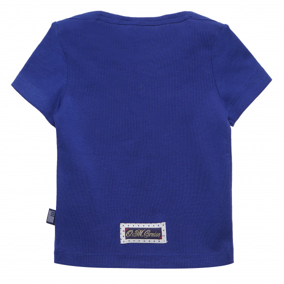 Памучна тениска за бебе за момиче синя Original Marines 170181 4