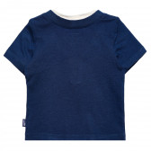 Памучна тениска за бебе за момче синя Original Marines 170209 4