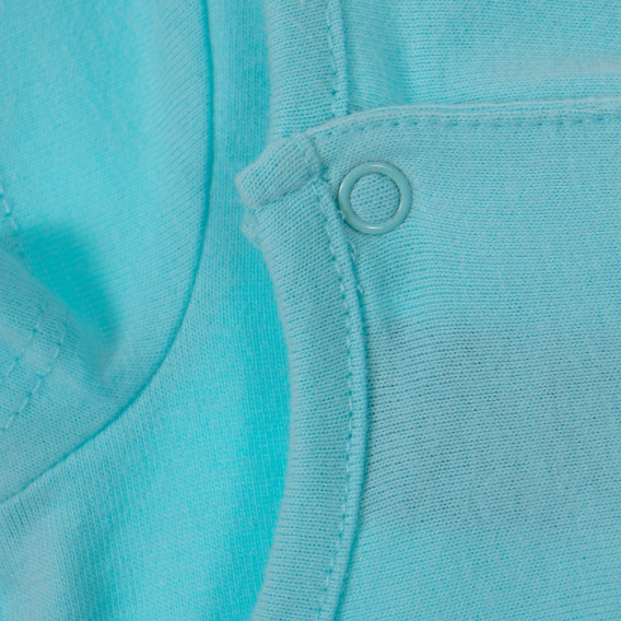 Памучна блуза с къс ръкав и апликации за бебе, синя Tape a l'oeil 170220 3